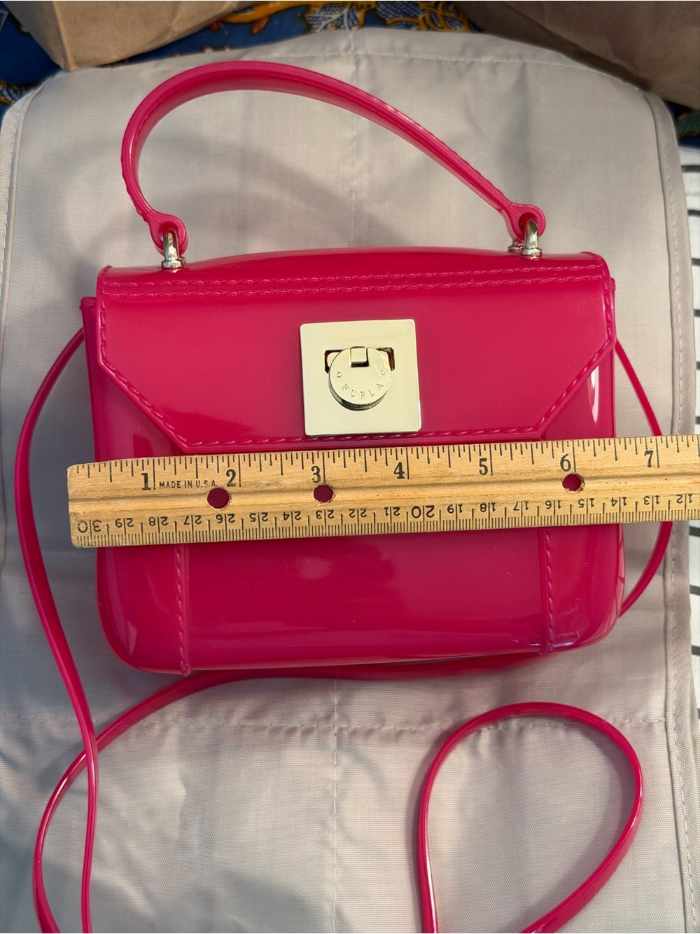 Furla Hot Pink Jelly Crossbody Bag EUC
With free Furla Bag Charm - Picture 8 of 16